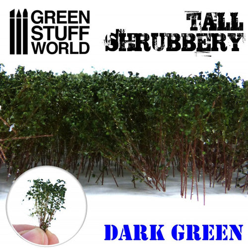 Green Stuff World: Tall Shrubbery - Dark Green