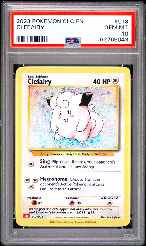 Clefairy #013 Pokemon Clc-trading Card Game Classic Charizard & Ho-oh EX Deck 2023 PSA 10