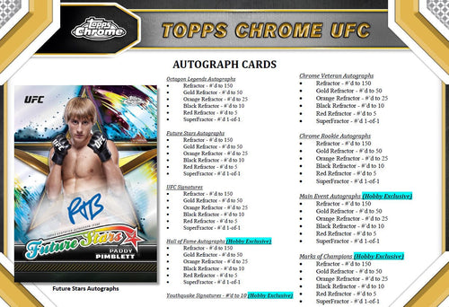 Topps Chrome UFC 2024 - Mega Box