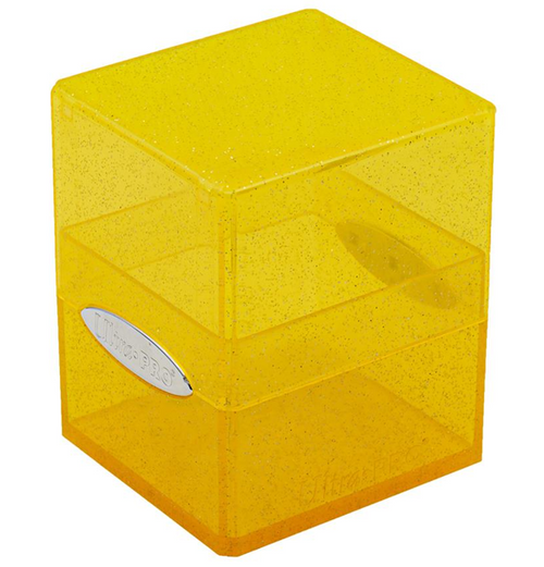 Ultra PRO Satin Cube Deck Box - Glitter Yellow
