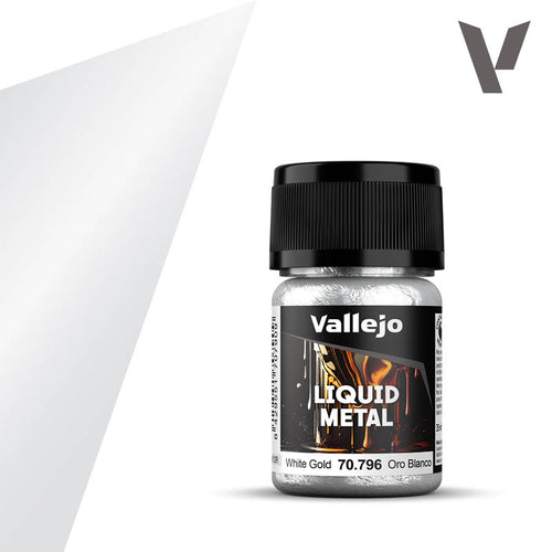 (70796) Vallejo Liquid Metal - White Gold 35ml