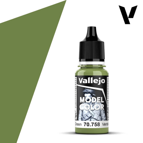 Vallejo Model Color: (70758) Bright Green 18ml