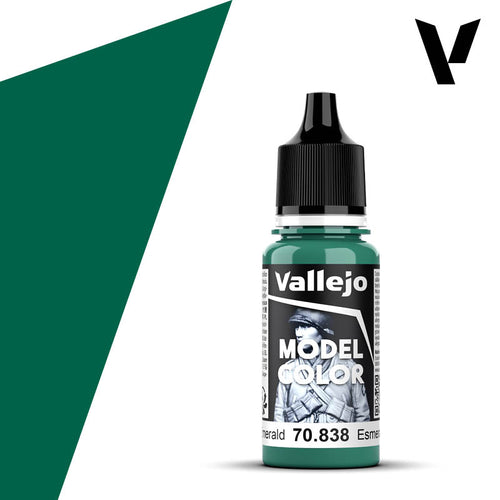 Vallejo Model Color: (70838) Emerald Mat 18ml