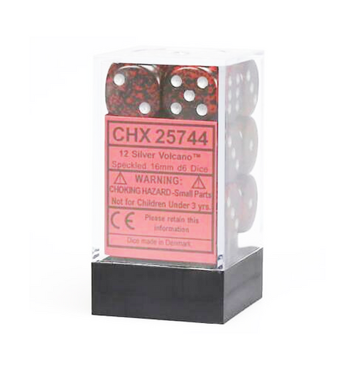 Speckled – 16mm d6 Silver Volcano™ Dice Block™
