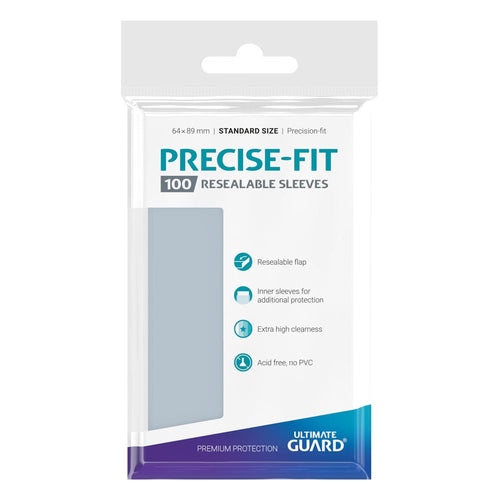 Ultimate Guard Precise-Fit Sleeves Standard Size (100) - Resealable