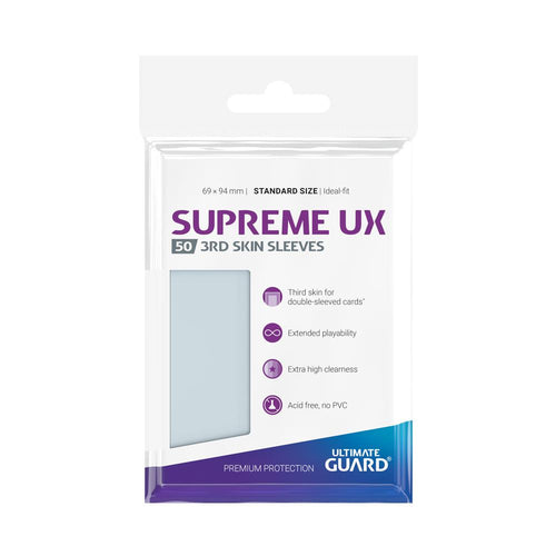 Ultimate Guard Supreme UX 3rd Skin Sleeves Standard Transparent 50 stk (Sleeve Covers)