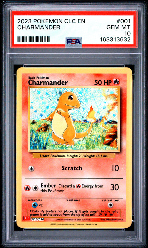 Charmander #001 Pokemon Clc-trading Card Game Classic Charizard & Ho-oh EX Deck 2023 PSA 10