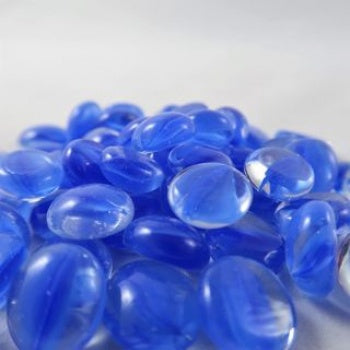 Chessex Glass Gaming Stones - Dark Blue Catseye (40)