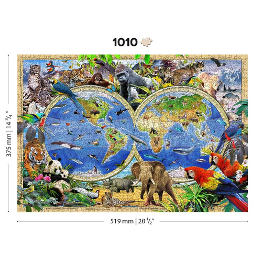 Animal Kingdom Map XL - 1000 (puslespil)