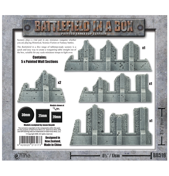 Battlefield in a box: Ruined Walls bagside