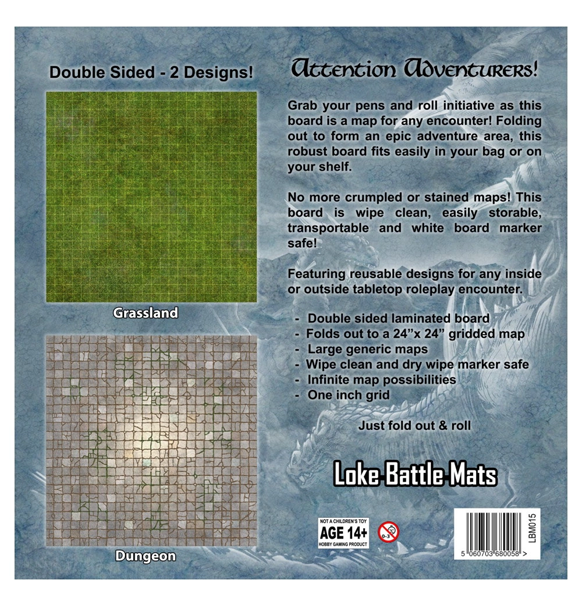 Battle Mat Board: Grassland & Dungeon