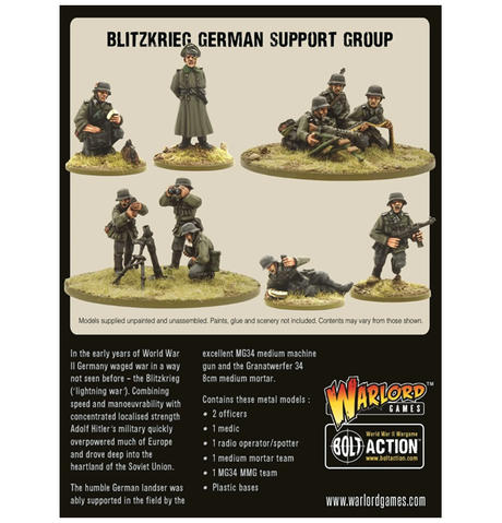 Bolt Action: Blitzkrieg German - Support Group bagside