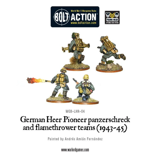Bolt Action: German Heer Pioneer panzerschreck and flamethrower teams - 1943-45