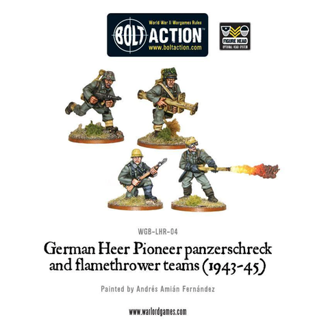 Bolt Action: German Heer Pioneer panzerschreck and flamethrower teams - 1943-45