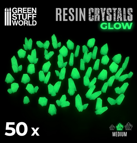 Green Stuff World: Green Glow Resin Crystals Medium
