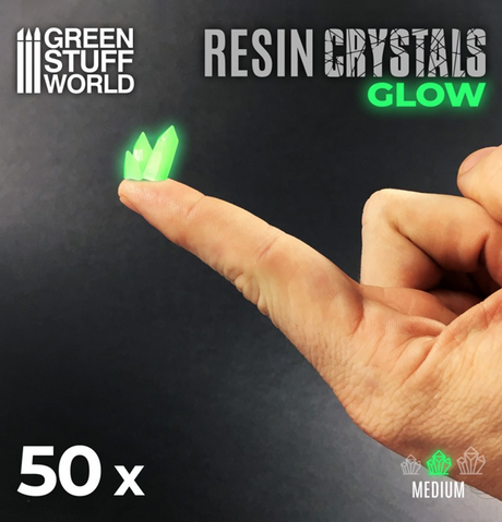 Green Stuff World: Green Glow Resin Crystals Medium