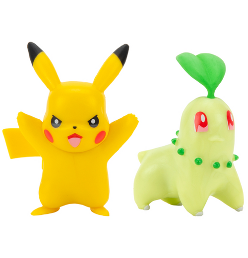 Pokemon: Battle Figure - Chikorita & Pikachu