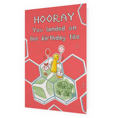 Postkort: Hooray - You Landed on the Birthday Tile!