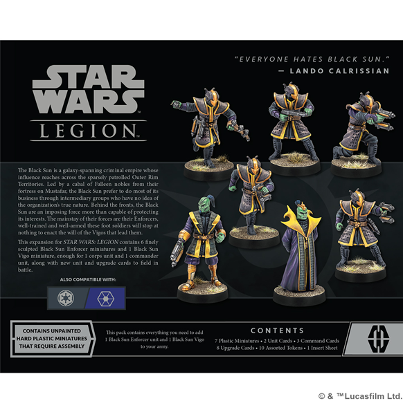 Star Wars Legion - Black Sun Enforcers bagside