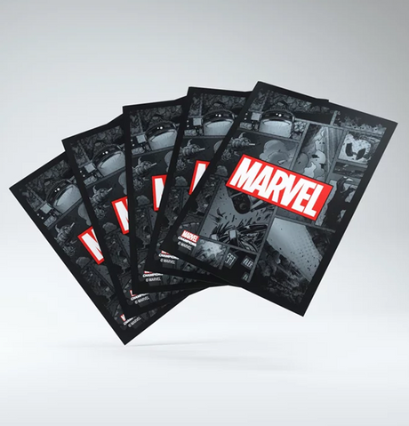 Gamegenic: Marvel Champions Art Sleeves - Marvel Art Black (50)