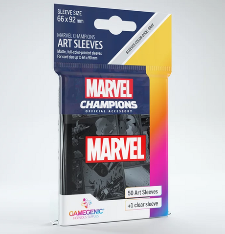 Gamegenic: Marvel Champions Art Sleeves - Marvel Art Black (50)