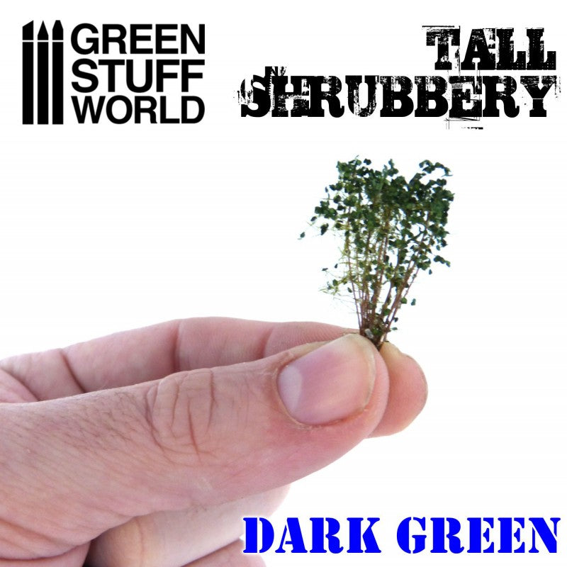Green Stuff World: Tall Shrubbery - Dark Green
