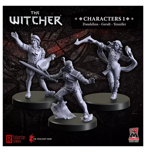 The Witcher Miniatures: Charaters 1 - Dandelion Geralt and Yennefer