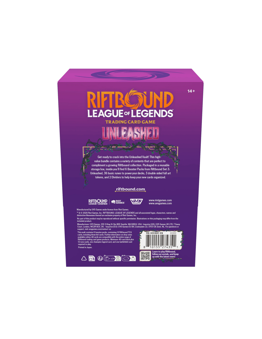 Riftbound League of Legends TCG - Unleashed - Vault Bundle ...