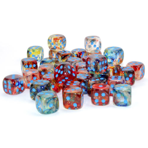 Nebula™ – 12mm d6 Primary/blue Luminary Dice Block™