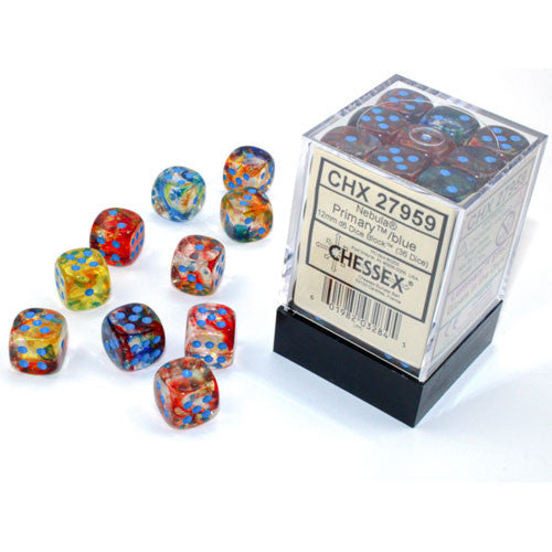 Nebula™ – 12mm d6 Primary/blue Luminary Dice Block™