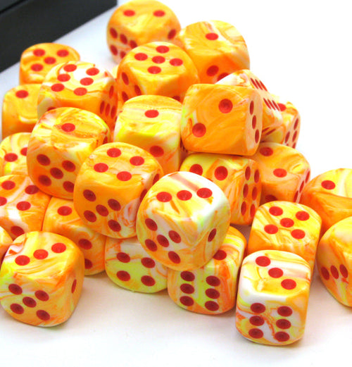 Festive™ – 12mm d6 Sunburst w/red Dice Block