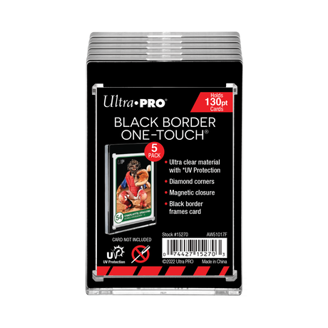 Ultra PRO 130PT Black Border UV ONE-TOUCH Magnetic Holder (5-pack)