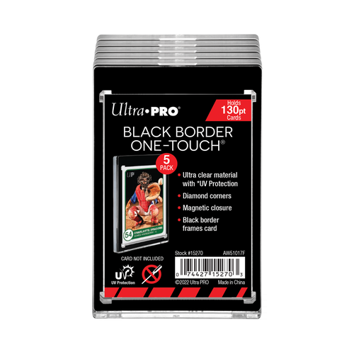 Ultra PRO 130PT Black Border UV ONE-TOUCH Magnetic Holder (5-pack)