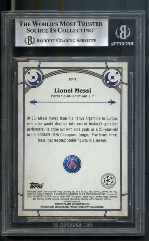 Lionel Messi #PF7 BGS 9 [2021-22 Topps Merlin UCL]