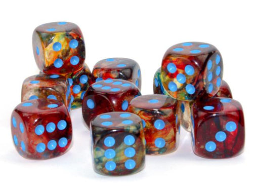 Nebula™ – 16mm d6 Primary/blue Luminary Dice Block