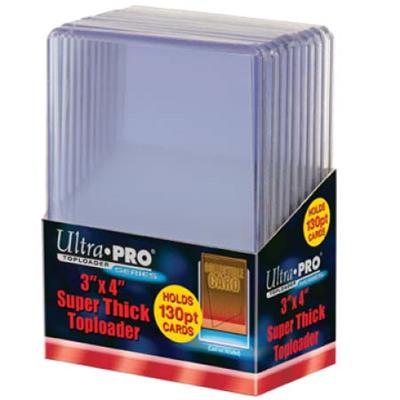 Ultra PRO 3" X 4" Super Thick 130PT Toploader (10)