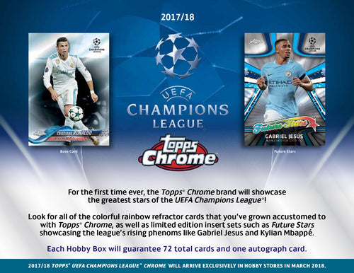 Topps Chrome UEFA Champions League 2017/18 - Hobby Box