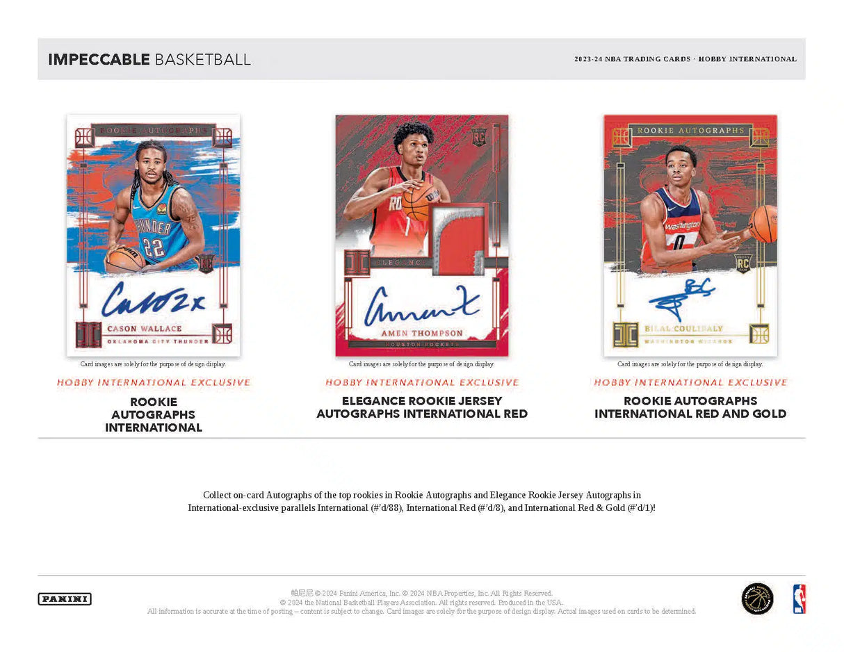 Panini Impeccable NBA Basketball 2023/24 - International Hobby Box