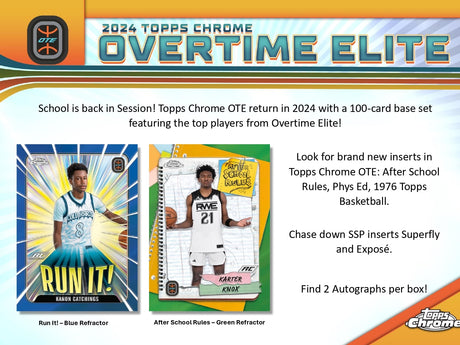 Topps Chrome Overtime Elite Basketball 2023/24 - Hobby Box