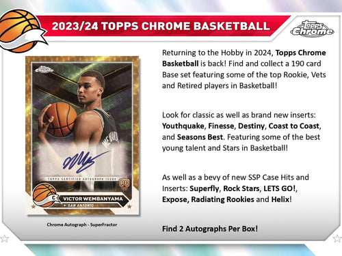 Topps Chrome Basketball 2023/24 - Hobby Box