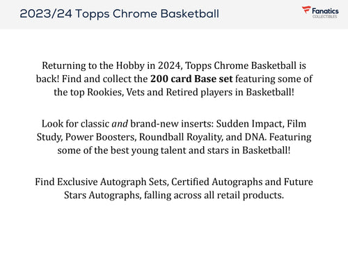 Topps Chrome Basketball 2023/24 - Value Box