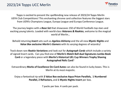 Topps Merlin UEFA Chrome 2023/24 - Value Box