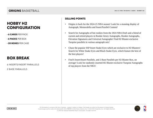 Panini Origins NBA Basketball 2024/25 - Hybrid H2 Box