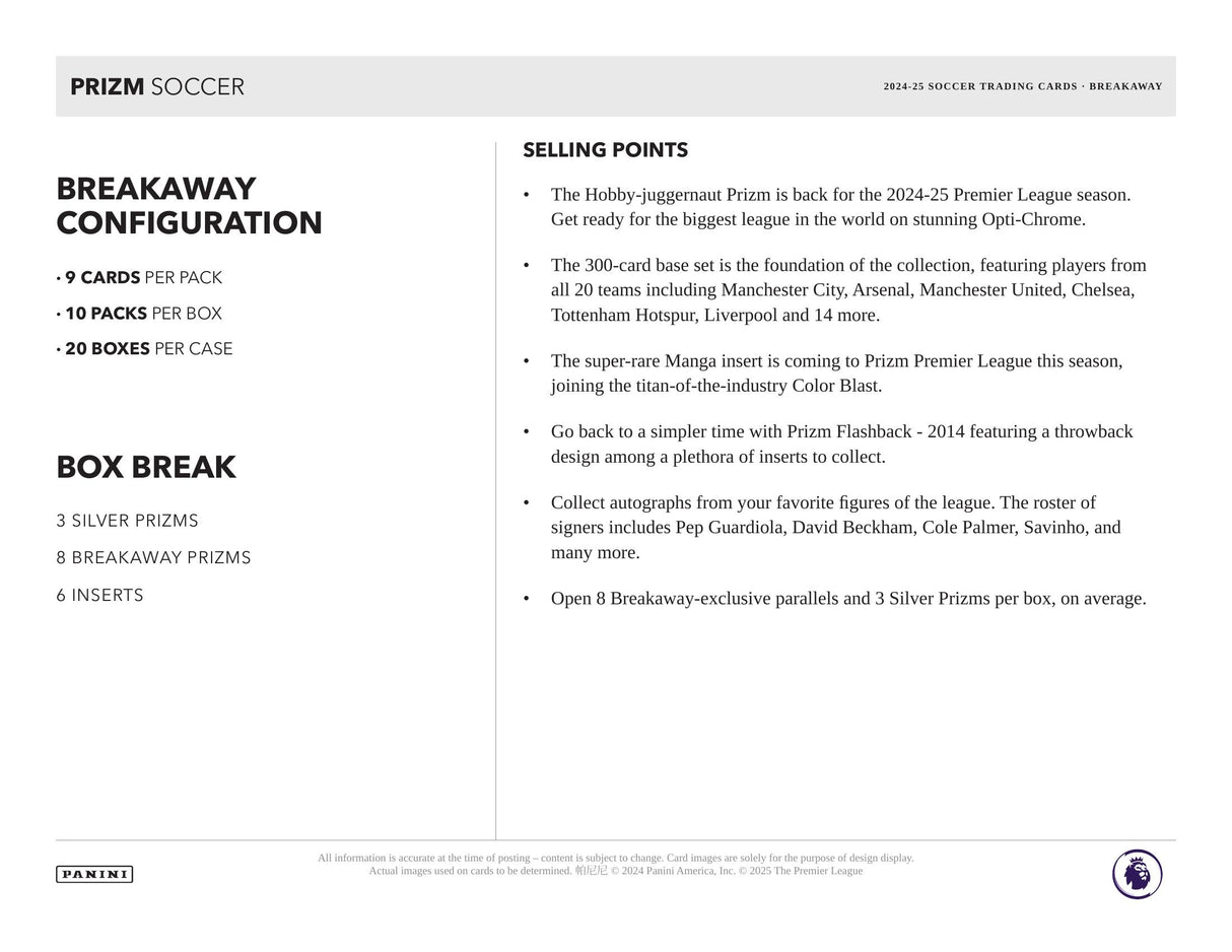 Panini Prizm Premier League 2024/25 - Breakaway Box