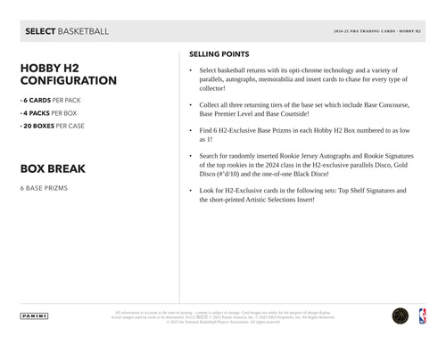 Panini Select Basketball 2024/25 - Hybrid H2 Box