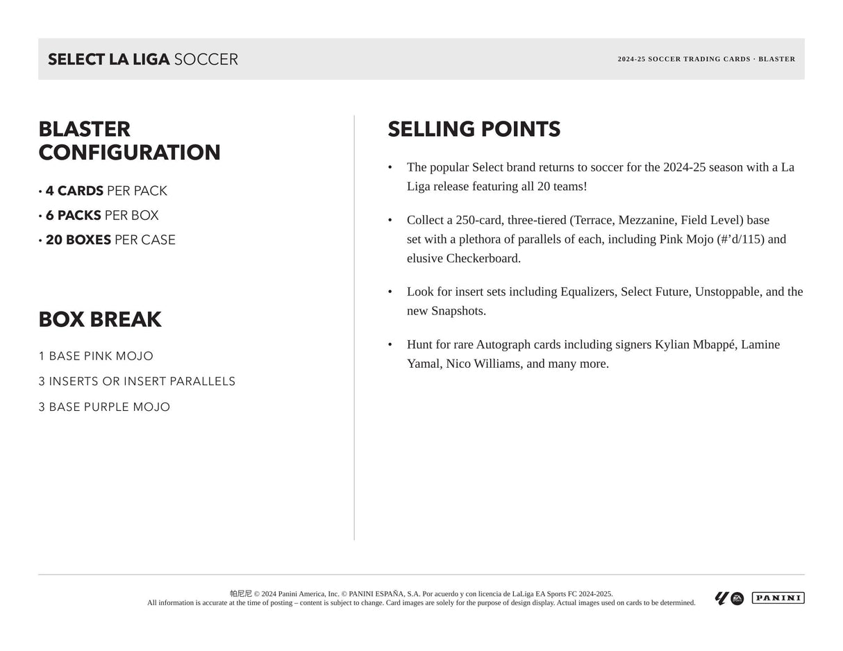 Panini Select La Liga 2024/25 - Blaster Box