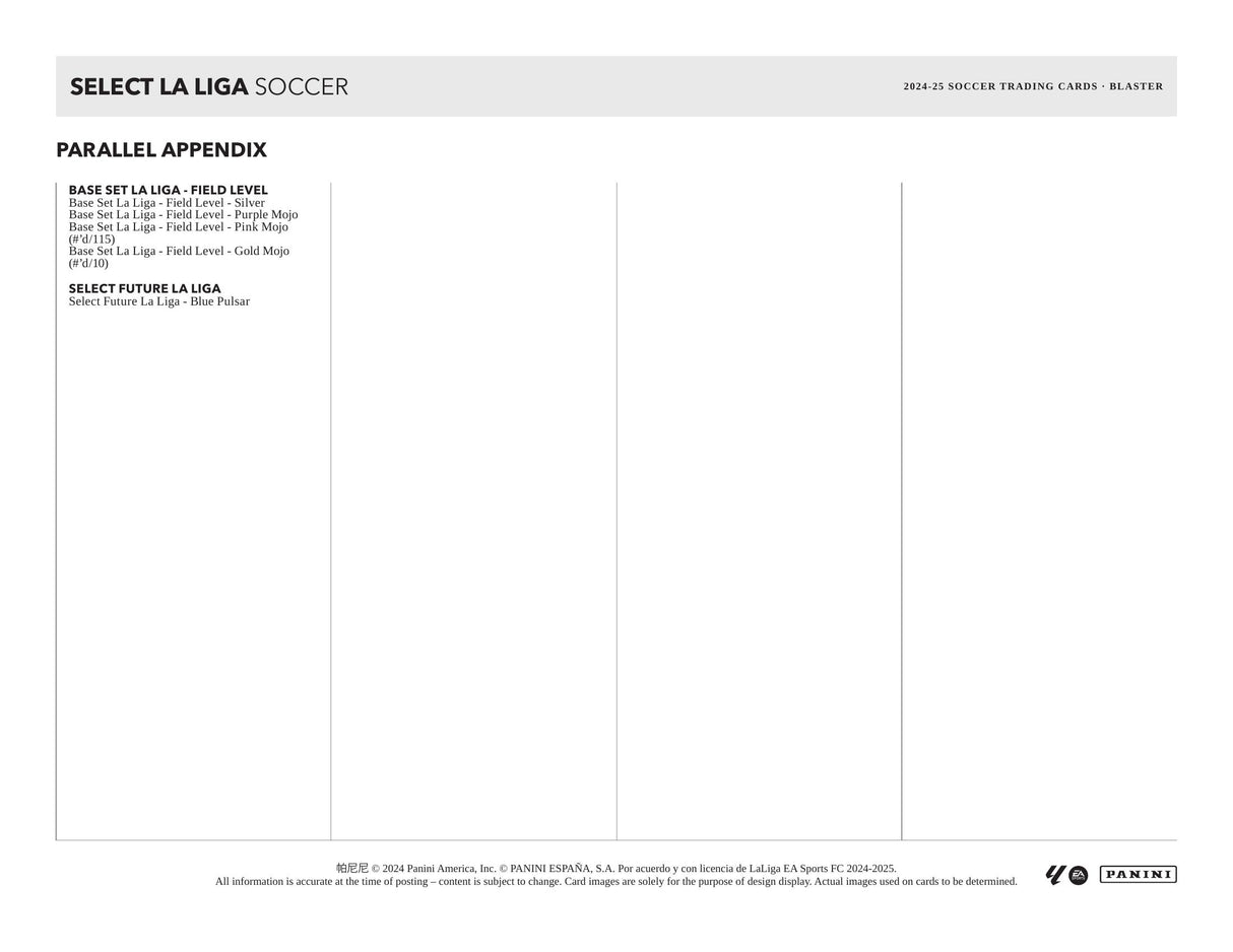 Panini Select La Liga 2024/25 - Blaster Box
