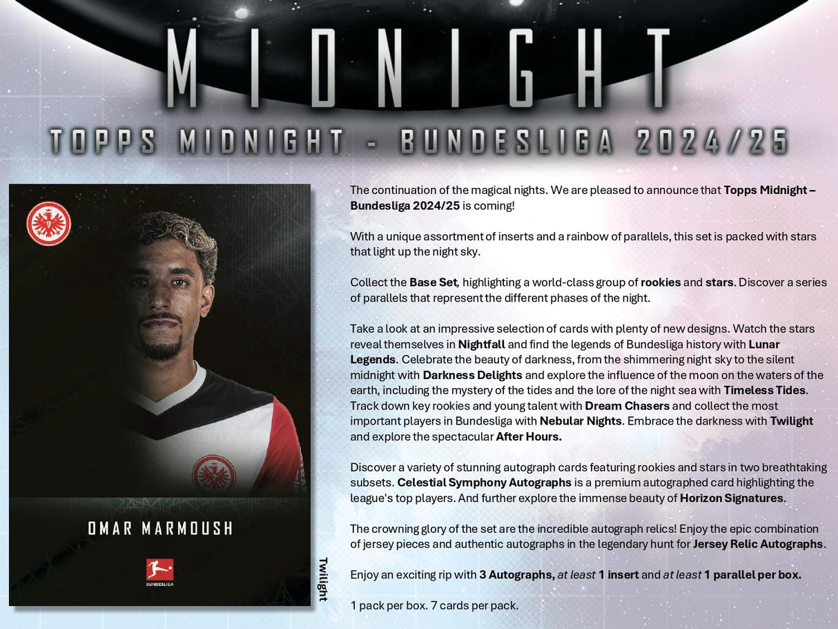 Topps Bundesliga Midnight 2024/25 - Hobby Box