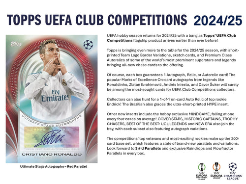 Topps UEFA Club Competitions Flagship 2024/25 - Hobby Box