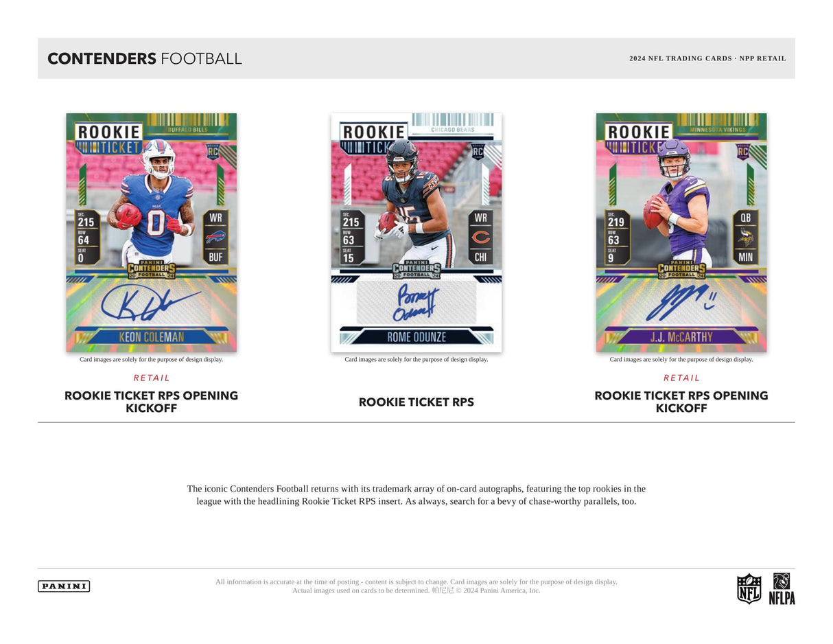 Panini Contenders NFL Football 2024 - Mega Box
